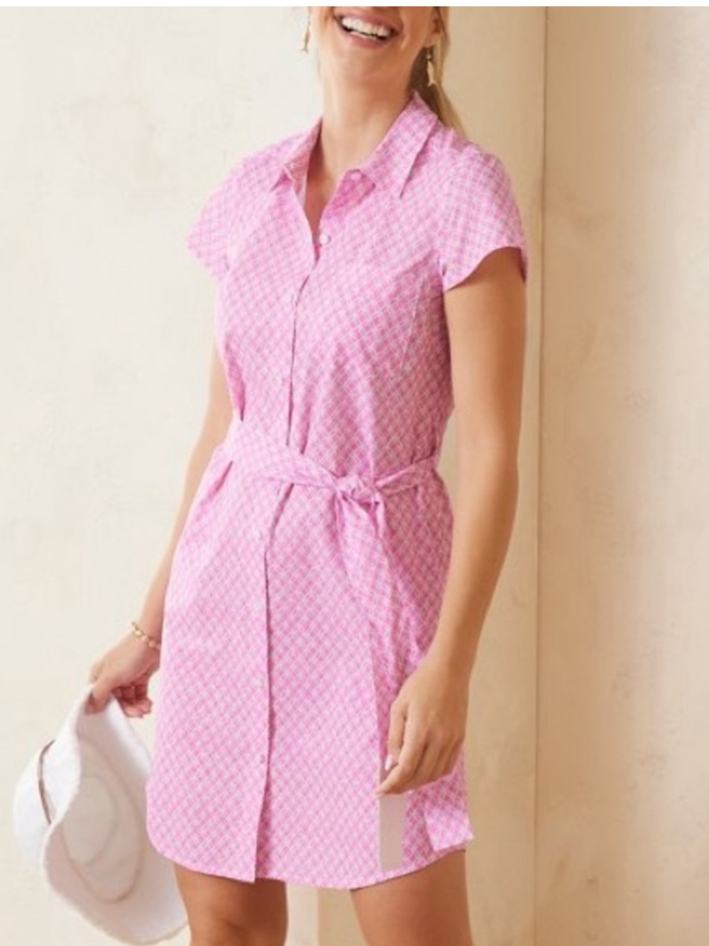 NWT Tommy Bahama Bahama Coast Lovely Lattice IslandZone® Shirt Dress